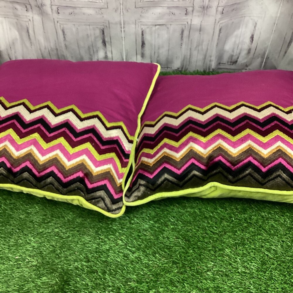 MISSONI x Target 'Purple Passion' Chevron Toss Accent Pillow Zig Zag